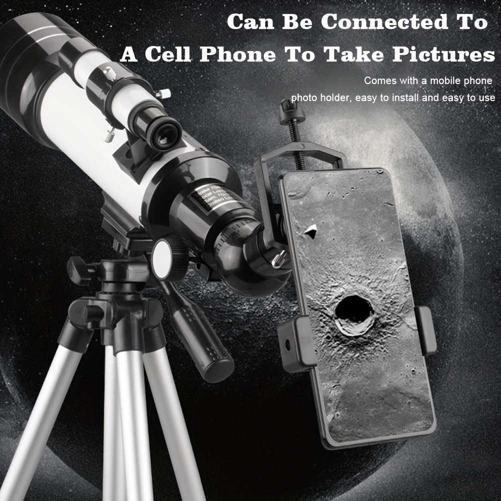 Télescope Portable avec ouverture de 70mm, grossissement de la distance  focale de 300mm, réfracteur astronomique 150x, pour adultes et enfants -  AliExpress