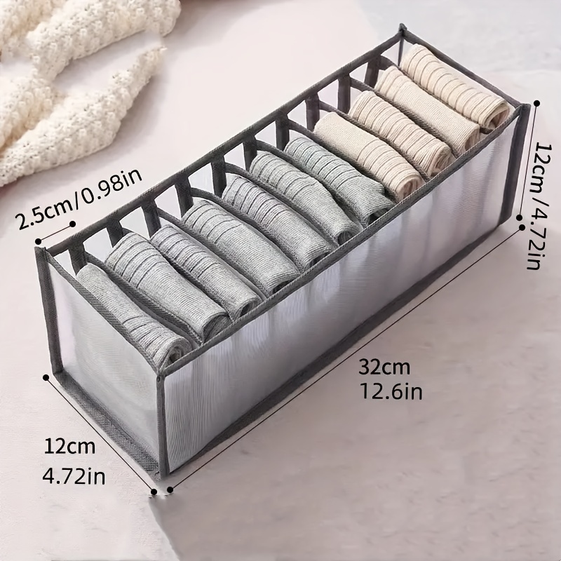 Pants clothing storage bag drawer mesh separation storage box portable  compartment underwear storage bag No harm in cloth