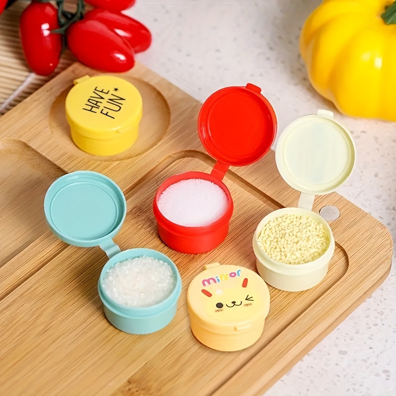 8pcs Colorful Condiment Containers, Bento Boxes, Portable Leak-proof  Container, Suitable For Family Kitchens, Outdoor Bbq, Restaurants