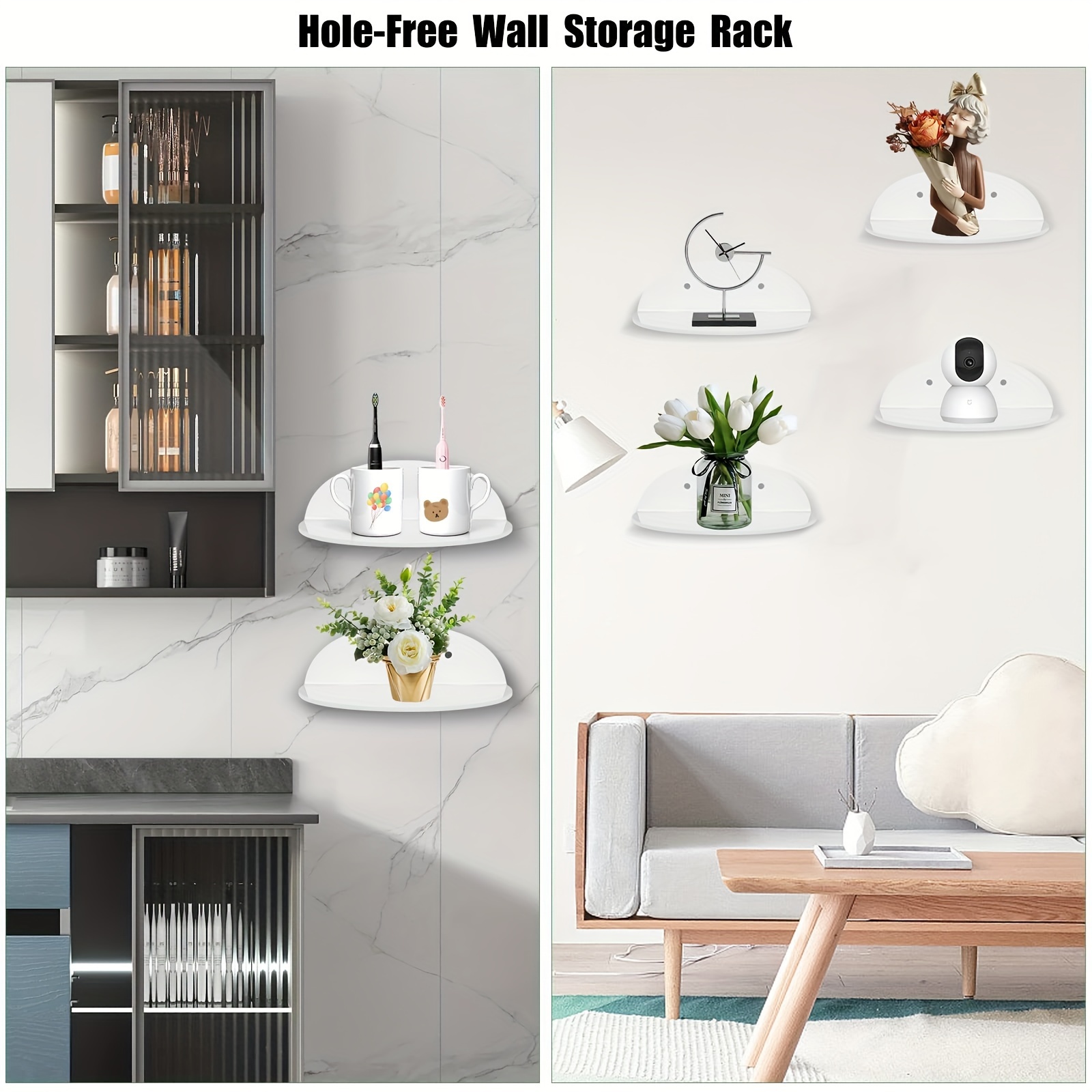 Floating Shelves For Wall Decor Self Stick Adhesive Wall - Temu