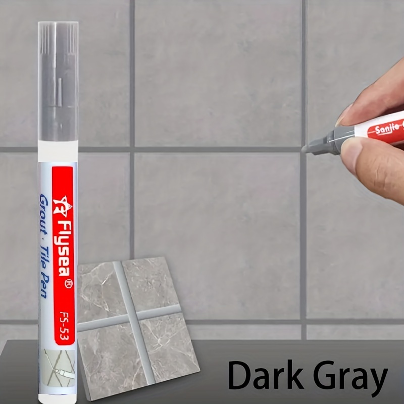 Grout Pen White Tile Paint Marker: Waterproof Grout Paint, Tile Grout  Colorant and Sealer Pen - White, Wide 15mm Tip (20mL) 