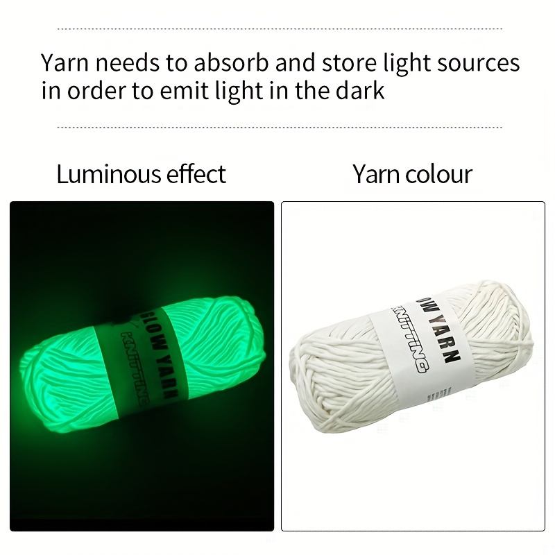 Glow In The Dark Yarn Luminous Yarn Soft And Perfect For Diy - Temu
