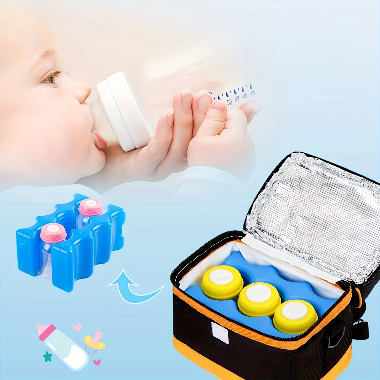 Breastmilk Cooler Bag Insulated Baby Bottle Bag Freezer Lunch Bag