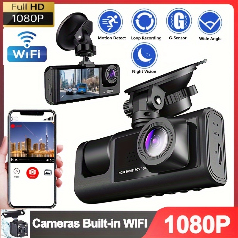 Dash Cam For Cars front And Inside 1080p Dual Camera With - Temu