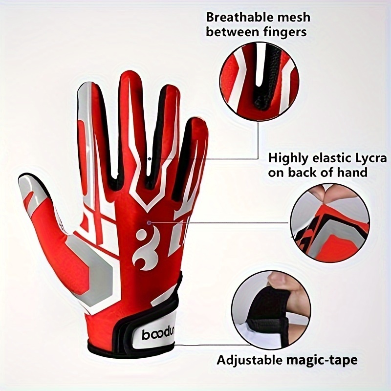 Professional Football Gloves: Non Slip, Breathable Protection For Receivers  - Temu