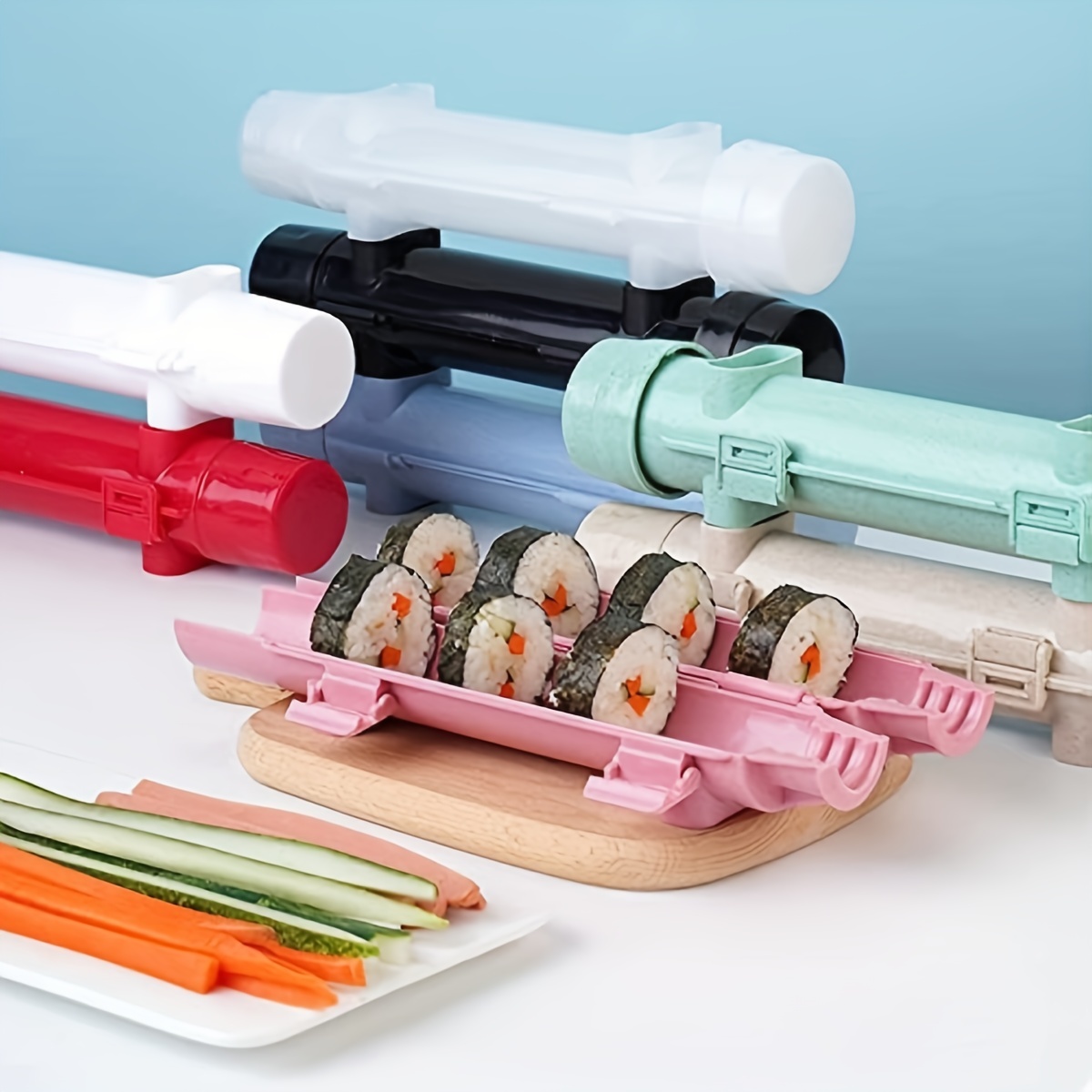 Sushi Roller Mold Food Grade Plastic Cylindrical Diy Sushi Making Kit  Machine for Easy Sushi Cooking Rolls Beginner Sushi Kit