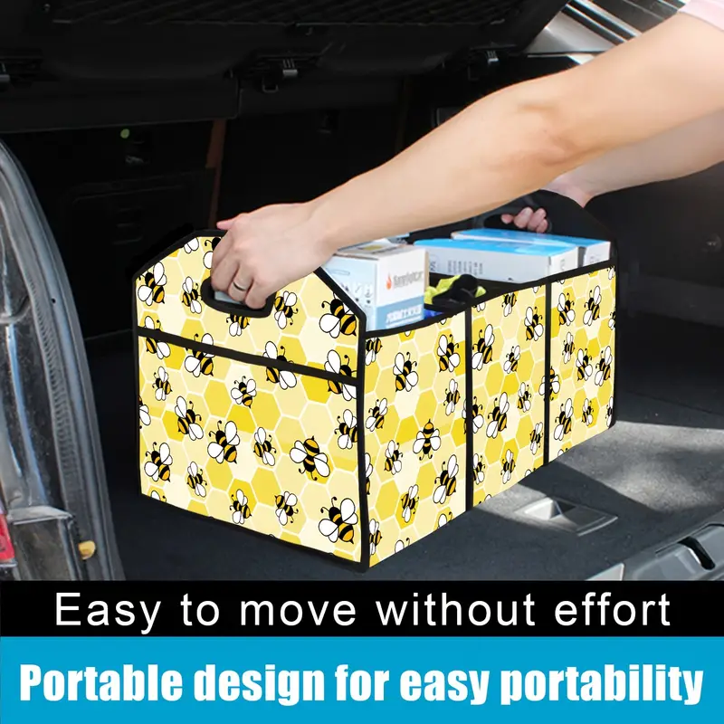 Bumblebee Pattern Car Trunk Storage Box Car Interior - Temu