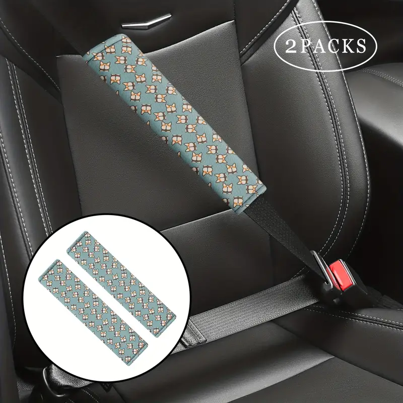 Puppy Print Car Seat Belt Cover Pads Soft Shoulder Seatbelt - Temu