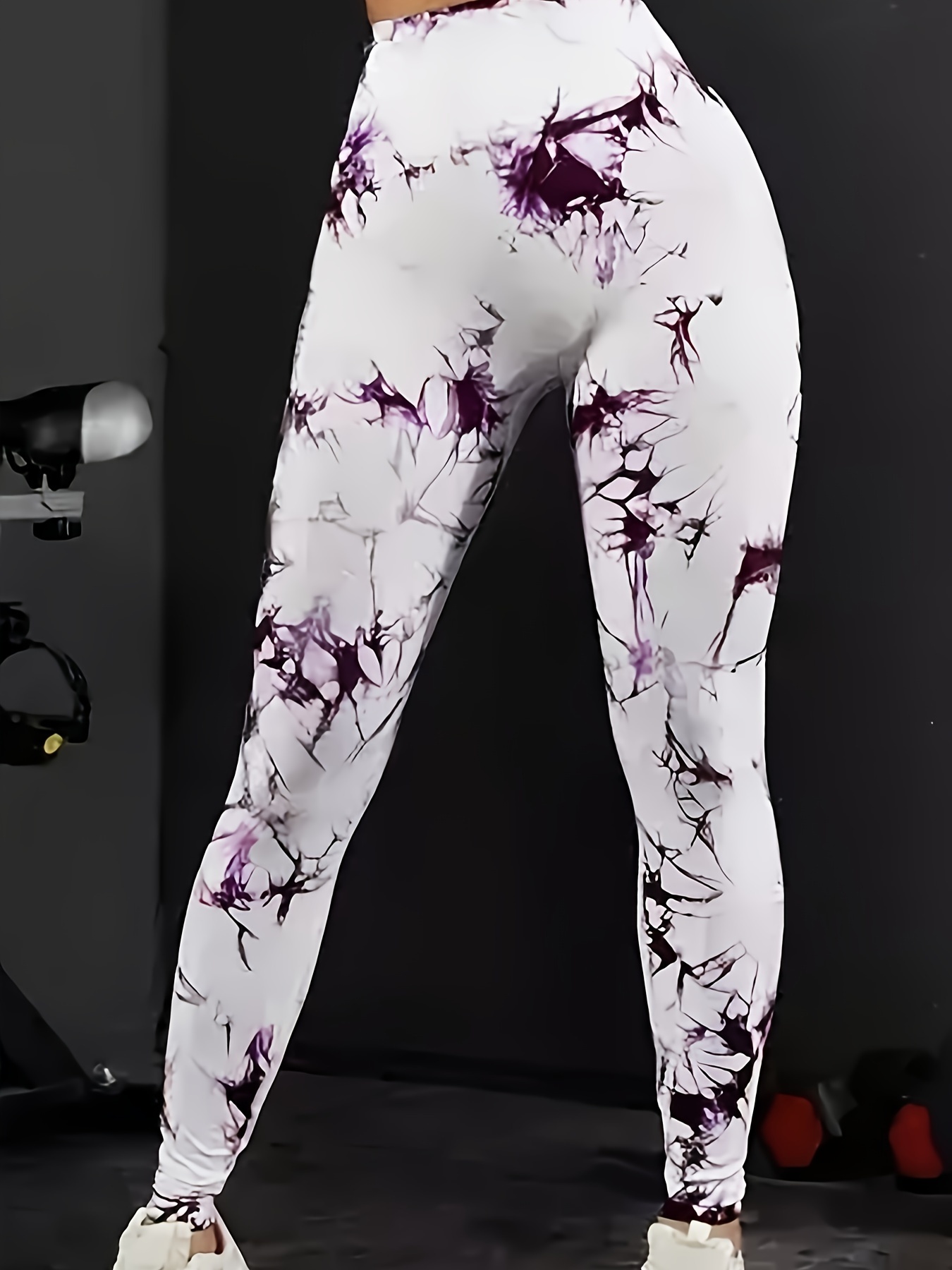 Leggings Entrenamiento Sin Costuras Estampado Tie Dye - Temu Mexico