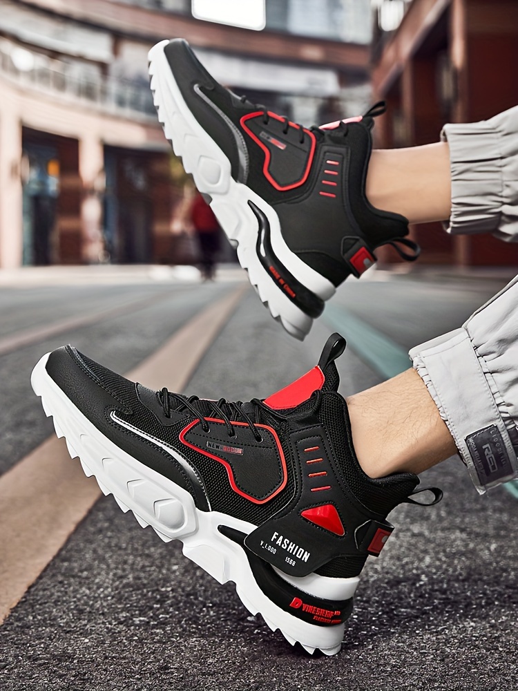 Zapatillas Chunky de Moda para Hombre - Duraderas y Absorbentes de Impactos - Cómodas con Diseño Antideslizante y Cordones para Aventuras al Aire Libre - Ideales para el Uso Diario de los Hombres