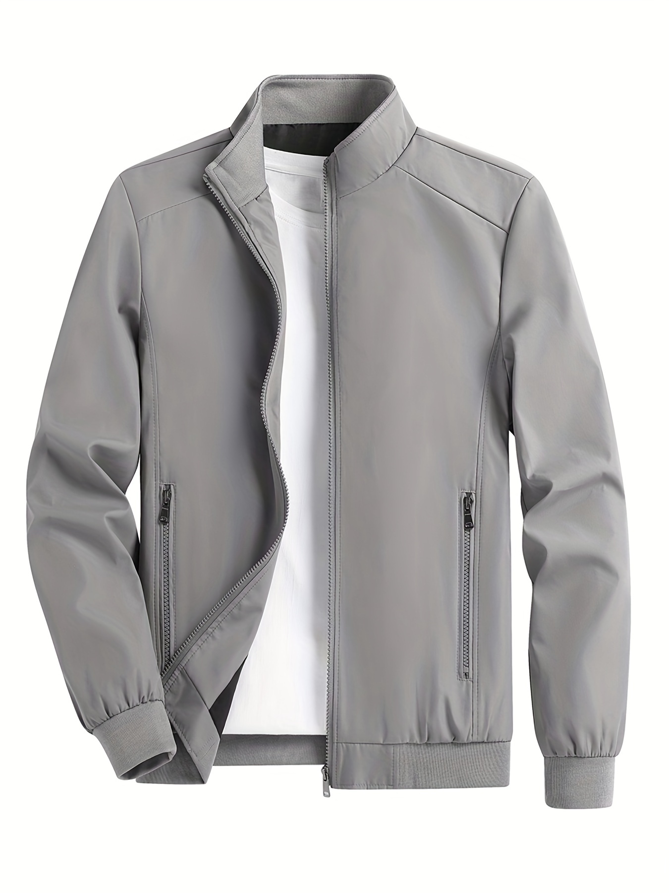 Men's Lightweight Stand Collar Zipper Jacket