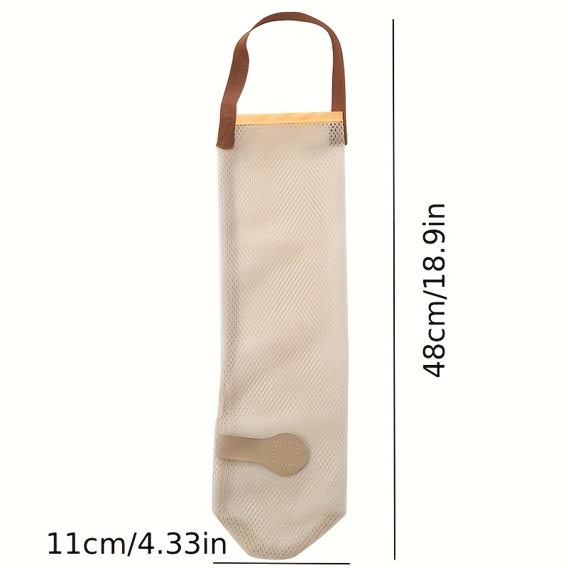 3pcs Hangable Mesh Fruit & Veg Storage Bag Portable Handle Kitchen Garlic Onion