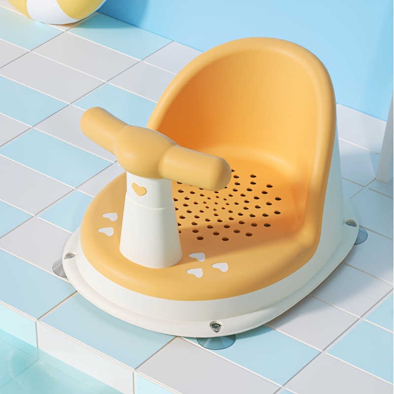 Asiento de baño para bebé para tina, asiento de bañera plegable para niños  pequeños de 6 a 18 meses, silla de ducha de bebé con soporte de respaldo