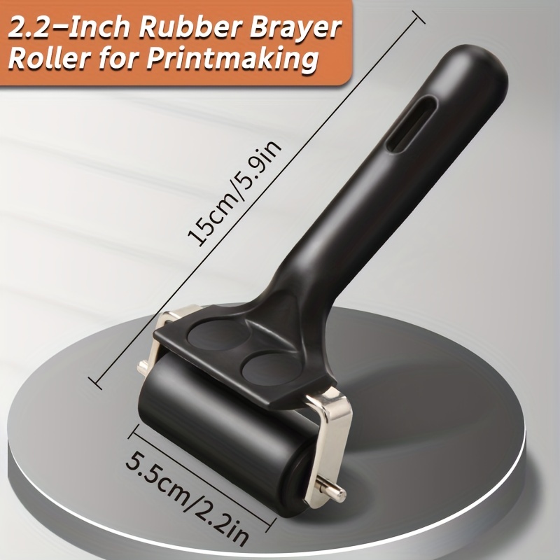 2Pcs Handheld Brayer Printmaking Glue Roller Printmaking Tool Art Ink  Roller Brayer Rollers for Crafting