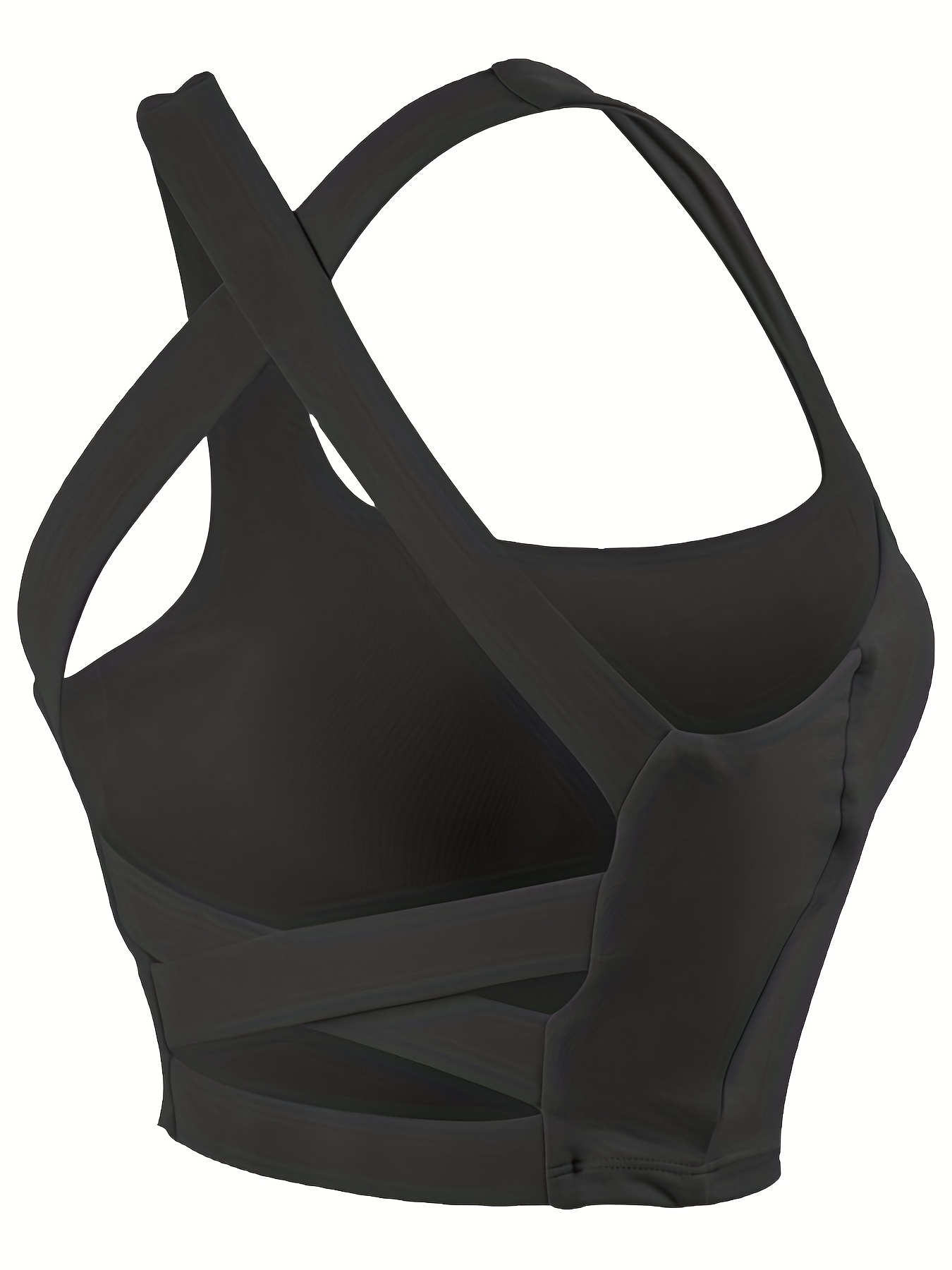 Criss-cross Racer Back Bralette in Black