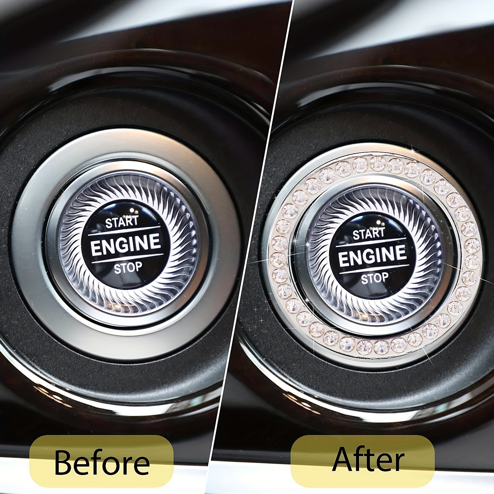 Ein-Klick-Auto Motor Start Knopf Dekoration Abdeckung Zündschutz Abdeckung  Abdeckung