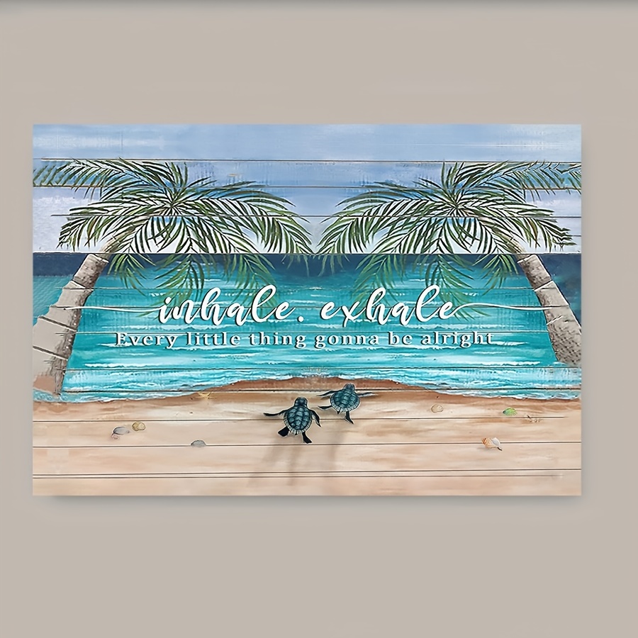 Affiche Toile Déco Lion Avec Citation Motivationnelle - Style Art Déco - Neuf Sans Cadre 50x70cm Env.