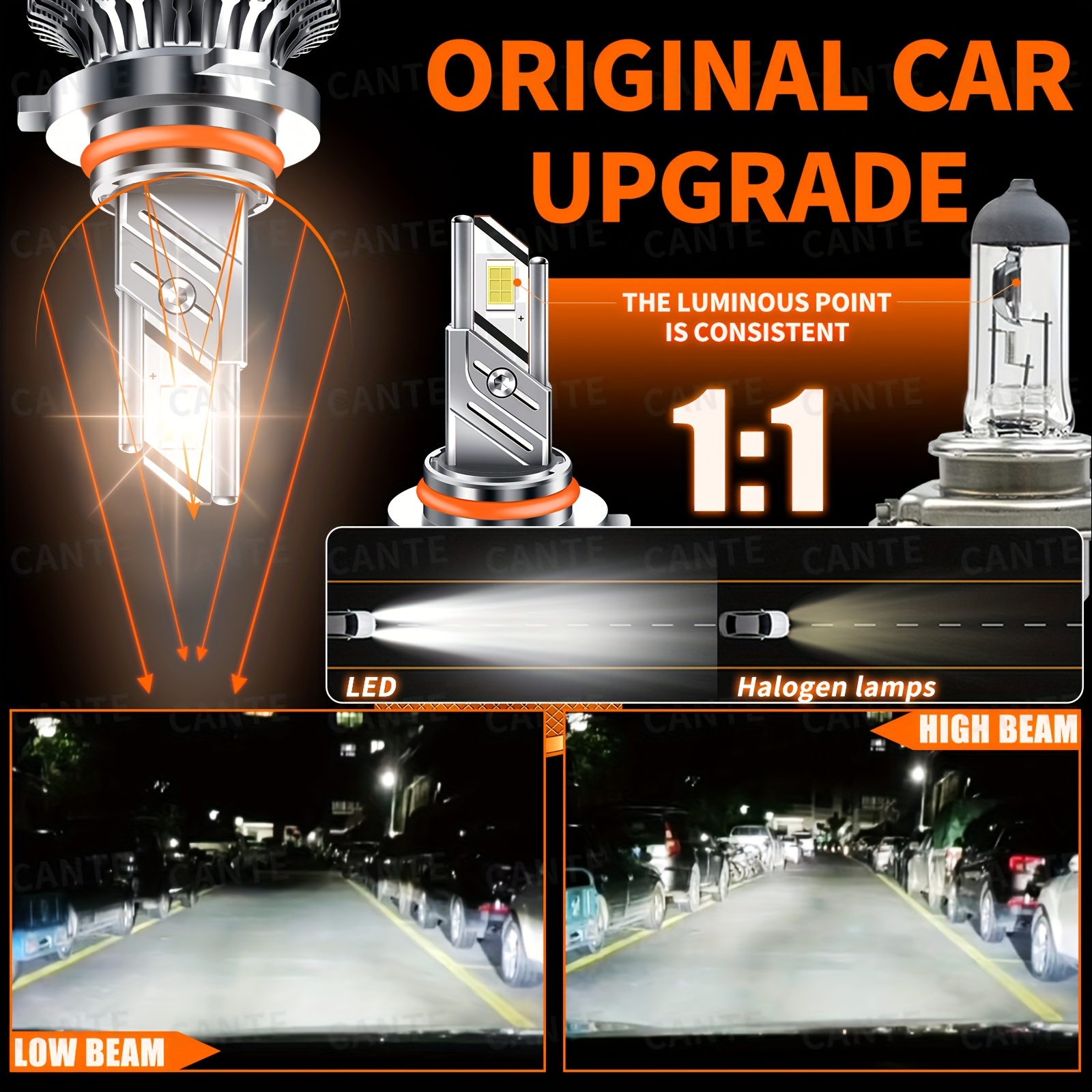 2x Xhp50 2.0 Led Chip H4 Hi/low Hb2 H7 H8 H11 9005 Hb3 9006 Hb4 Car Led  Headlight Light Bulb Auto Headlamp Fog Light 12000lm 90w - Car Headlight  Bulbs(led) - AliExpress