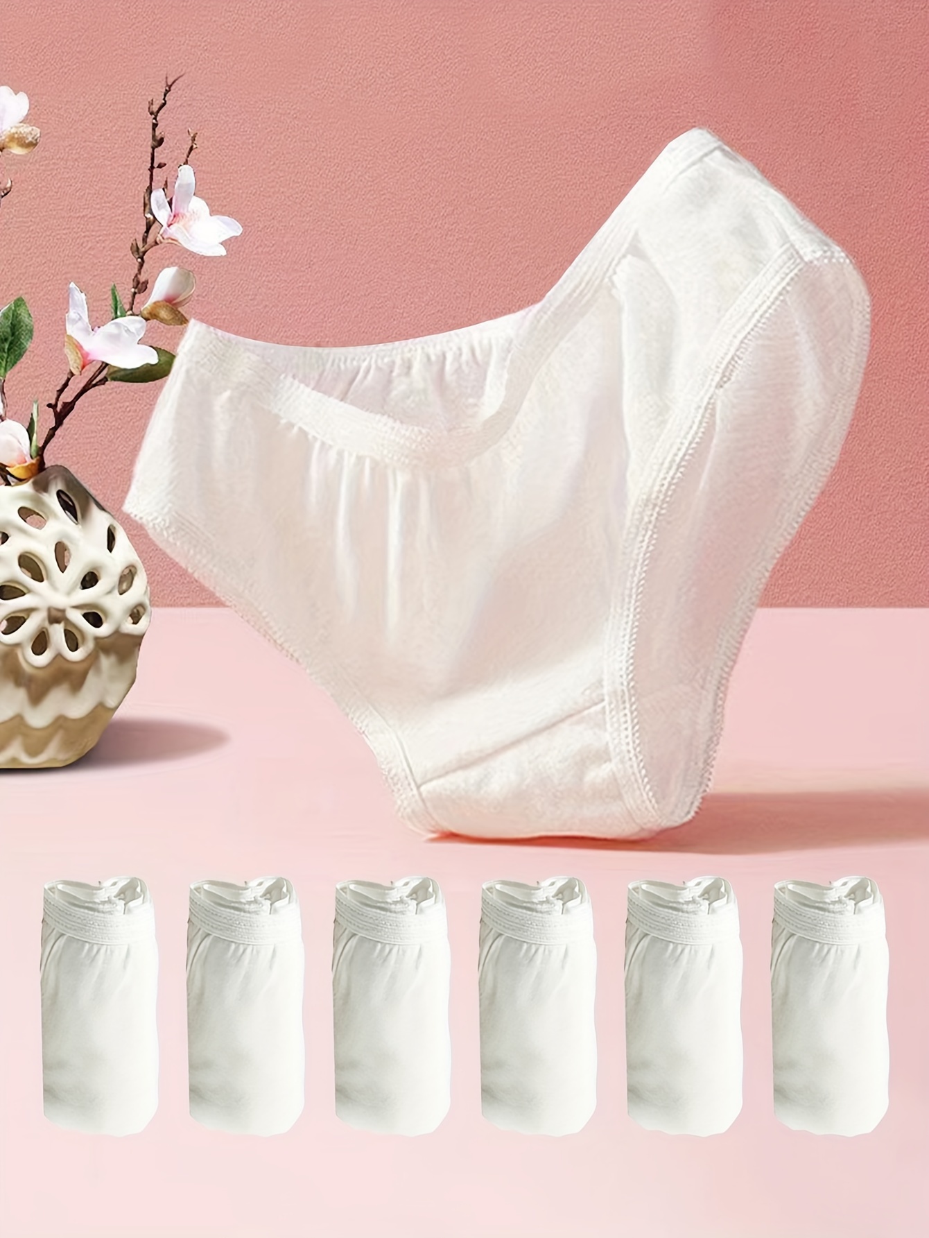 7PCS Women Disposable Underwear Cotton Travel Sterilized Panties