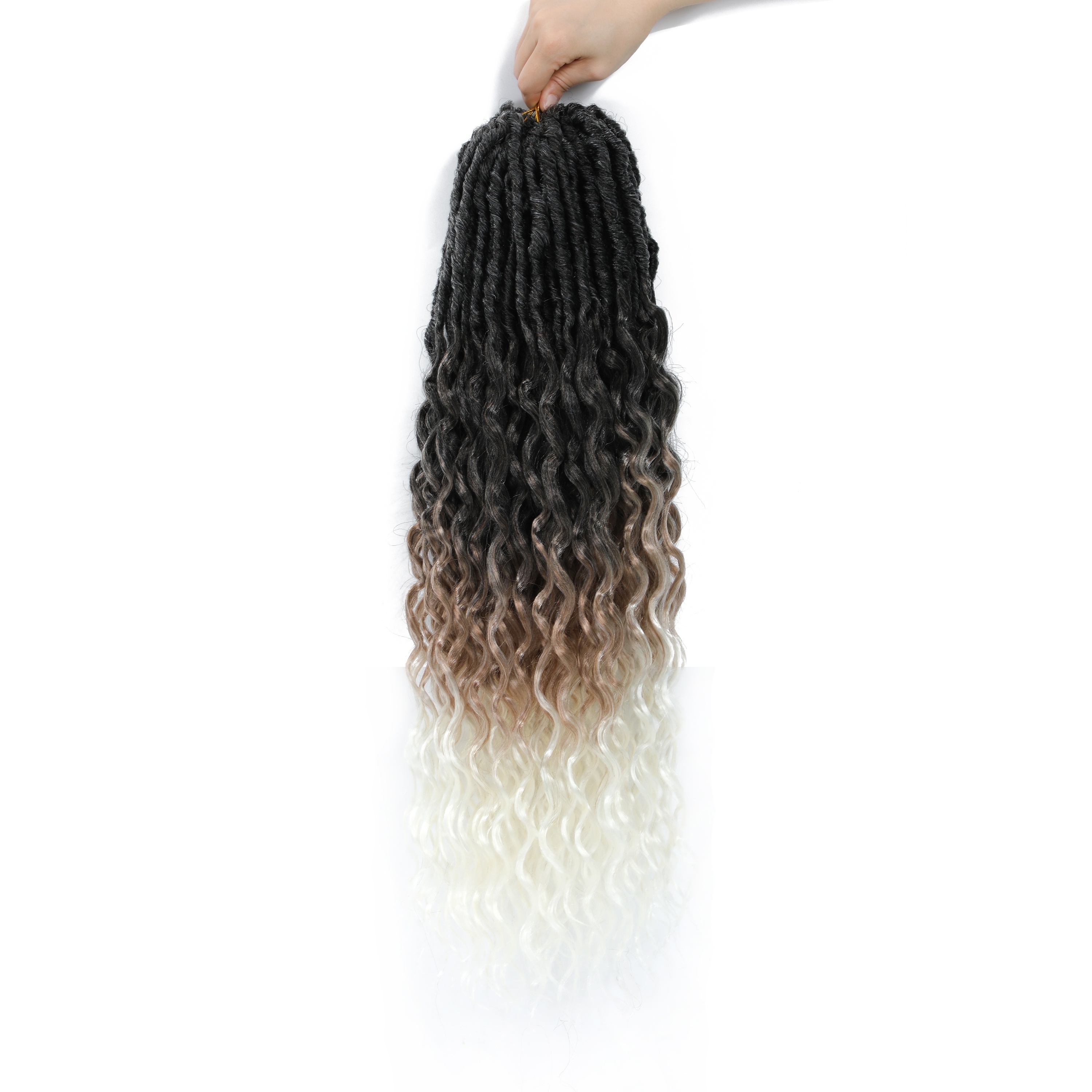 Goddess Faux Locs Crochet Hair Curly Ends Wavy Queen Locs - Temu Australia