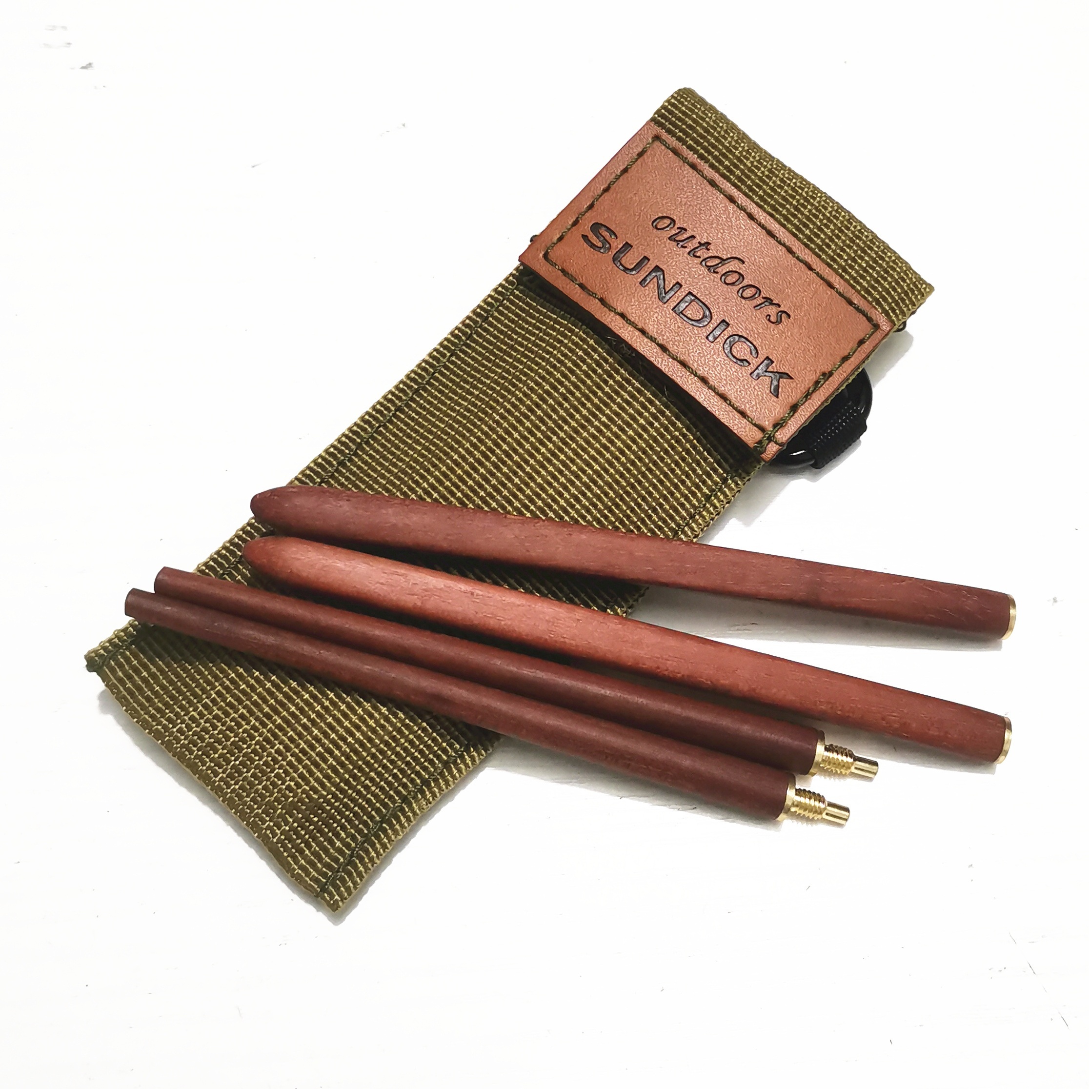 3 Pieces Rosewood Foldable Wood Chopsticks Portable Outdoor