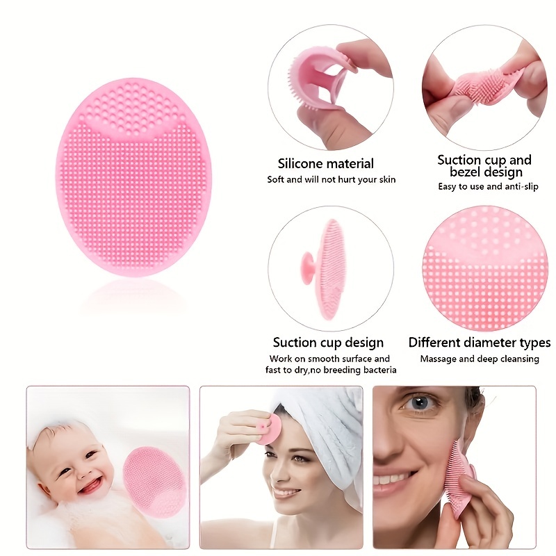 5PCS Silicone Face Scrubber Set, Lip Scrub Brush, Silicone Face Cleansing  Brush, Face Applicator Tool and 2PCS Silicone Exfoliating Face Brush for  Men Women style 1
