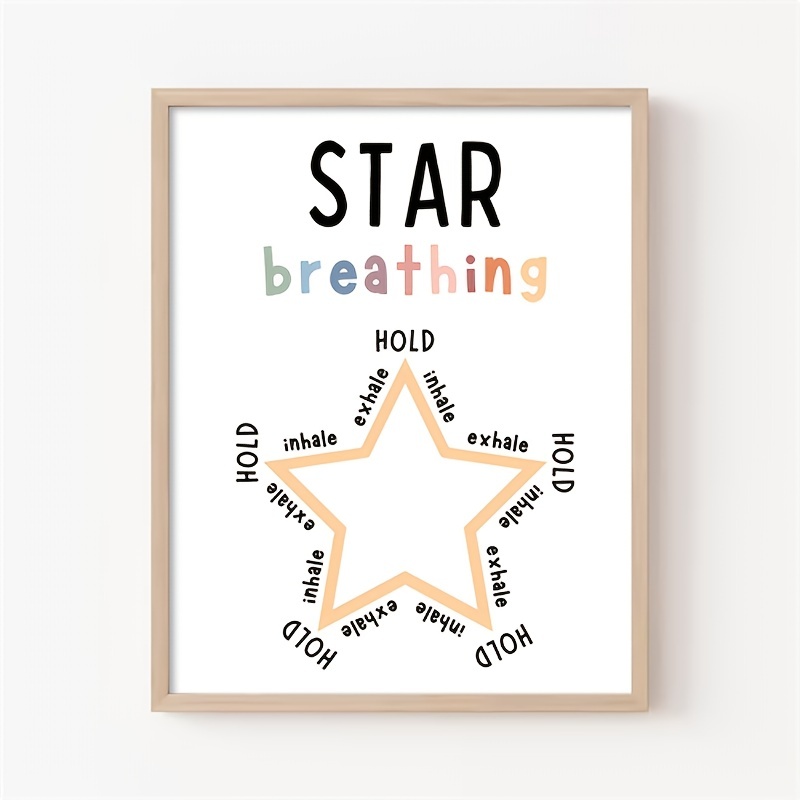 Star Breathing Poster Calming Corner Mindfulness Poster - Temu Australia