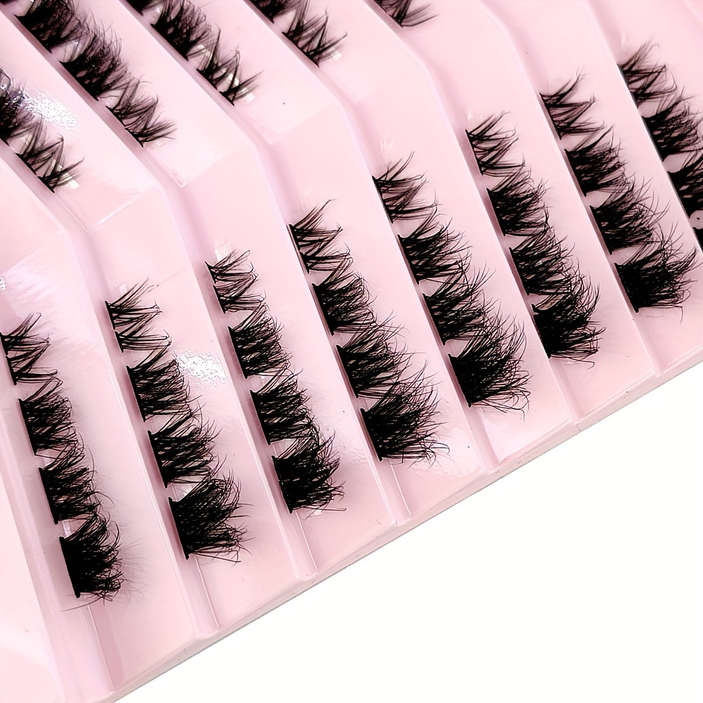 Fluffy Individual Cluster Lashes 3D Mink False Eyelashes Extension Makeup