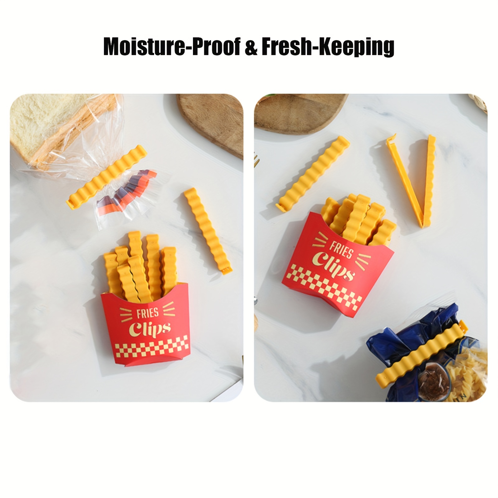 Cute French Fries Sealing Clip Plastic Sealing Clip Snack - Temu