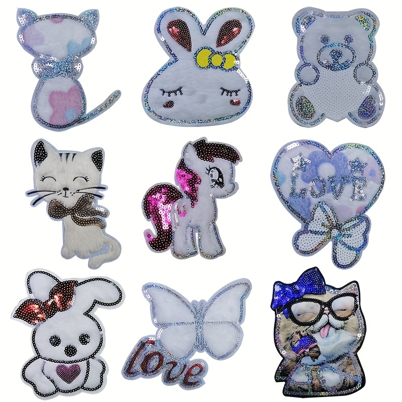 1pc, Bear Shaped Patch Sticker, Cartoon Animal Design Polyester Patch For  Sewing, Embroidery Applique Iron On Heat Patches For Jackets, Sew On Patches