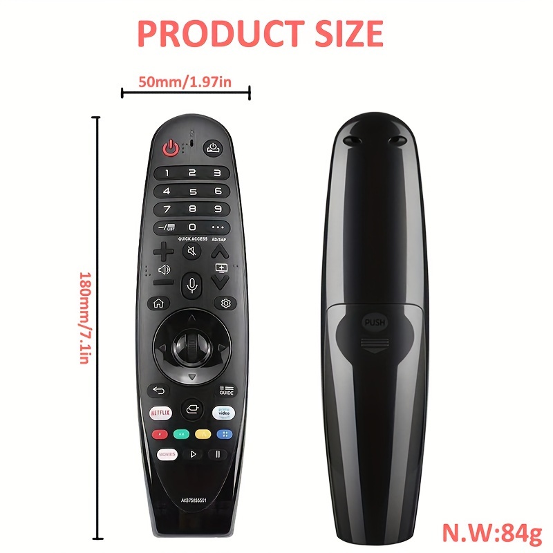 Télécommande Universelle Pour LG Smart TV Magic Remote Compatible Avec Les  Téléviseurs LG (pas De Fonction Vocale, Pas De Fonction De Pointeur)