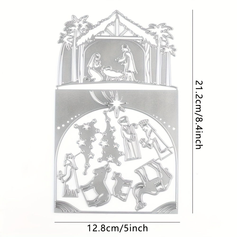 Image of Christmas Winter Cutting Dies Elk And Horse Metal Cutting Dies For Scrapbooking Embossed Photo Card Making Cutting Mold Supplies