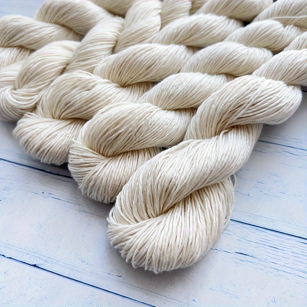 1pc 50 Silk 50 Merino Natural Undyed Hand Knitting Yarn Nat White