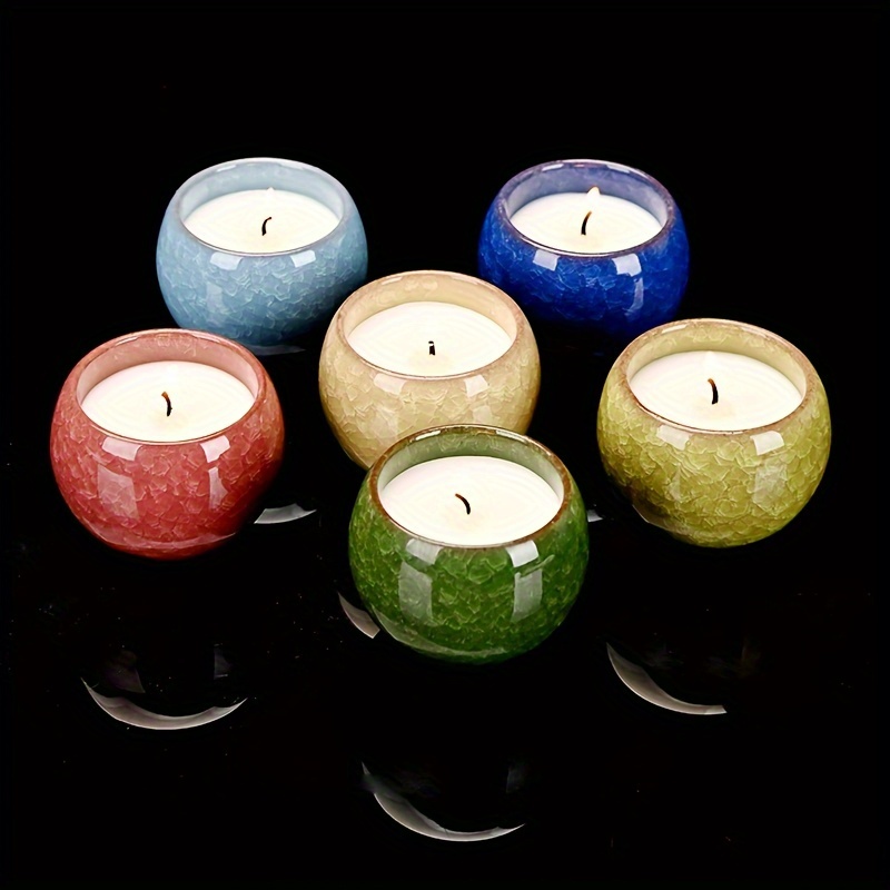 Cute Ceramic Candle Tins Empty Candle Tins Containers Diy Candle Making  Jars For Candles - Random-color (not Including Wax) - Temu