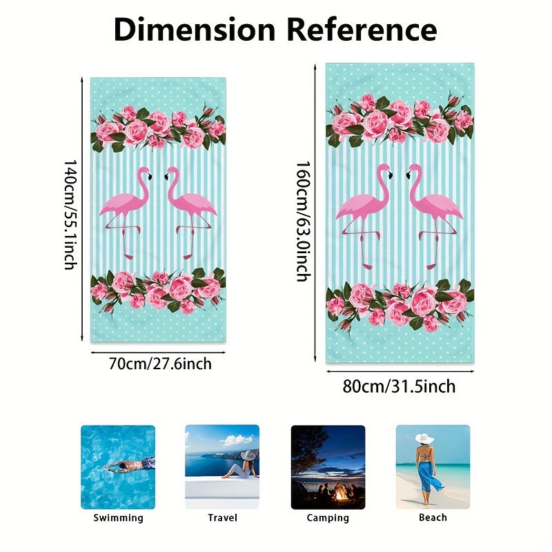 Microfiber Superior Flower And Flamingo Pattern Single Side