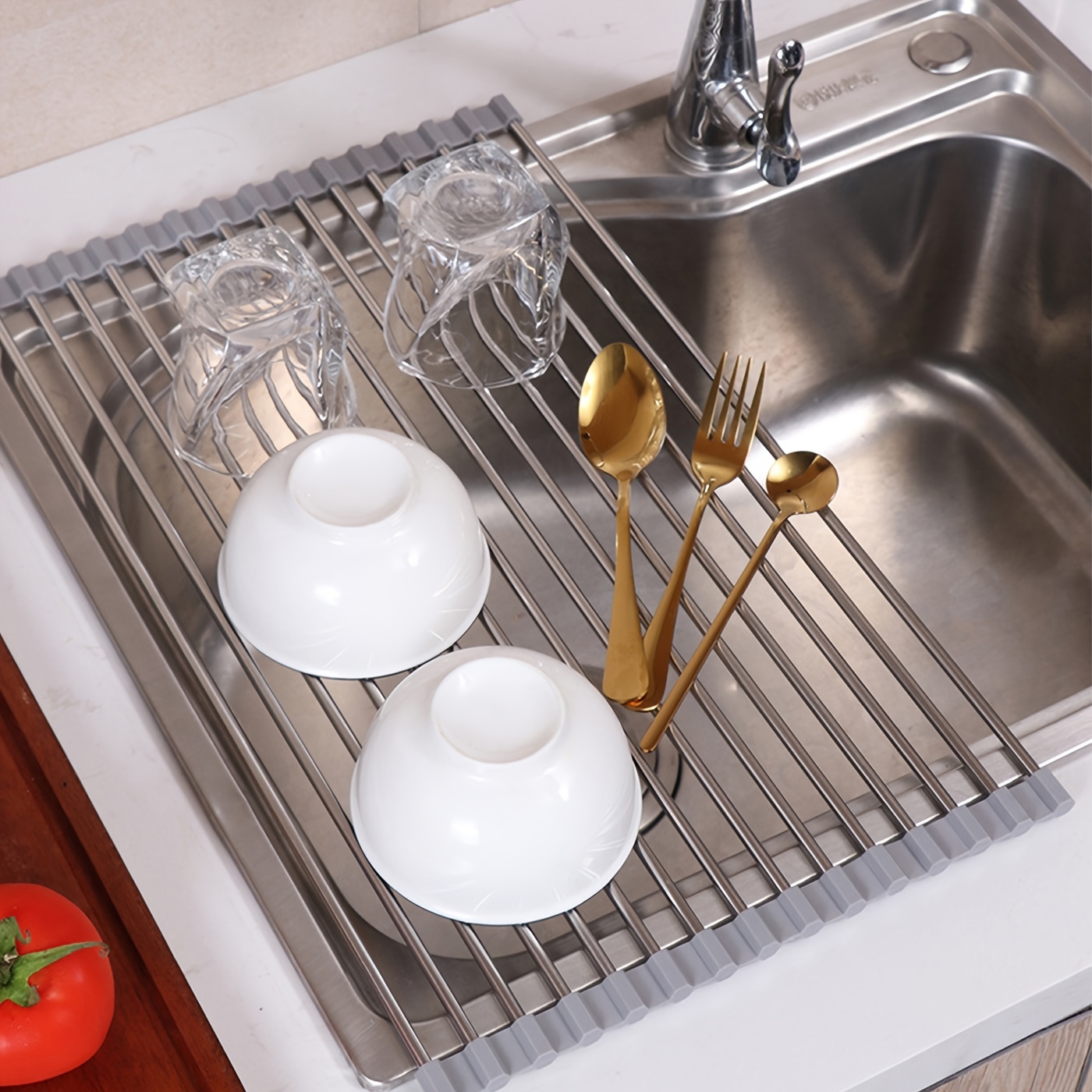 dish drainer that fits inside the sink