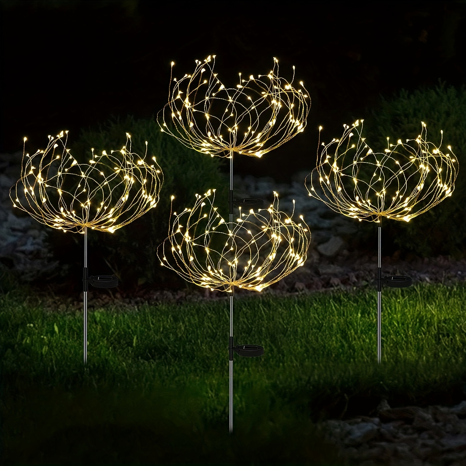 1pc Fuochi D'artificio Solari Da Esterno IP65 Impermeabile - Temu Italy