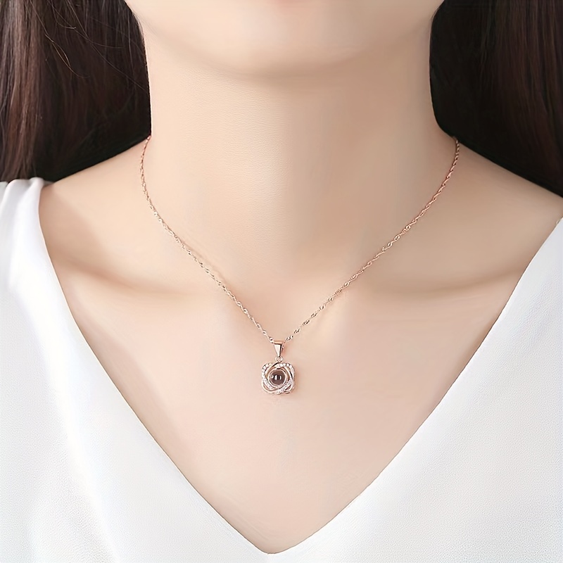 2023 New Heart Female Chain Love Clavicle Silver Day Mother's Necklace  Plated Necklaces Pendants Highs and Lows Necklace for Daughter (Red, One  Size)