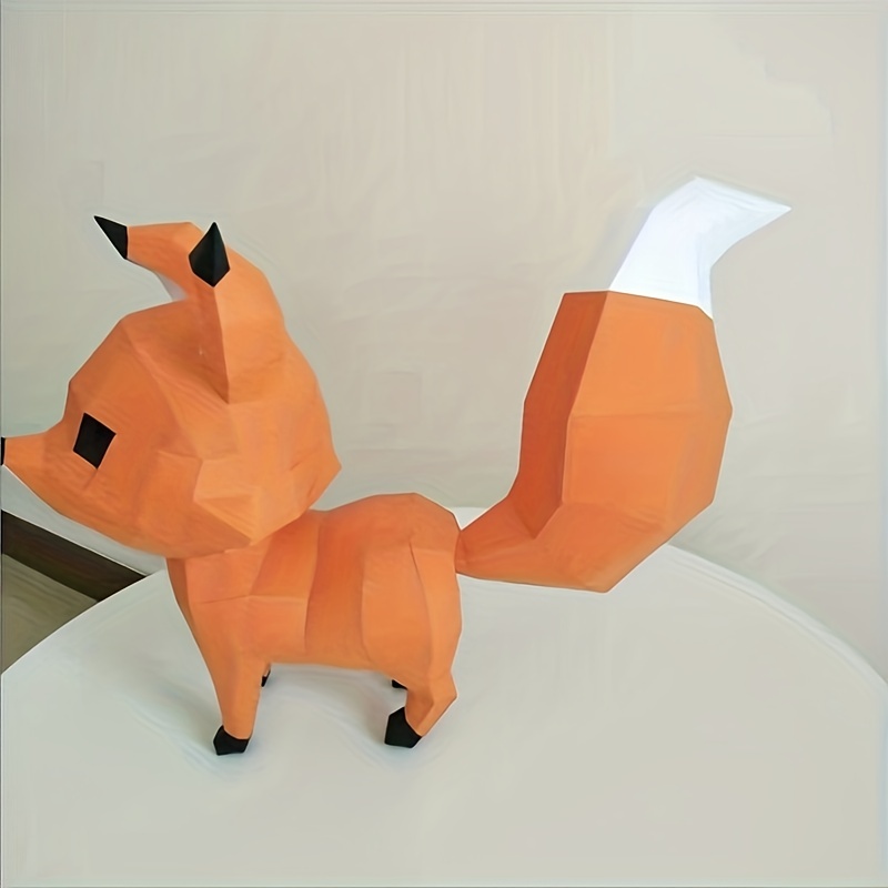 AceRevolution Fox Papercraft,Paper Sculpture Kit,Origami Fox,3D