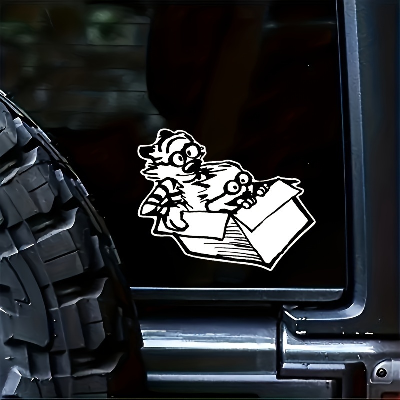 

1pc Calvin And Hobbes Box Vinyl Decal Car Truck Window Sticker Laptop Bumper