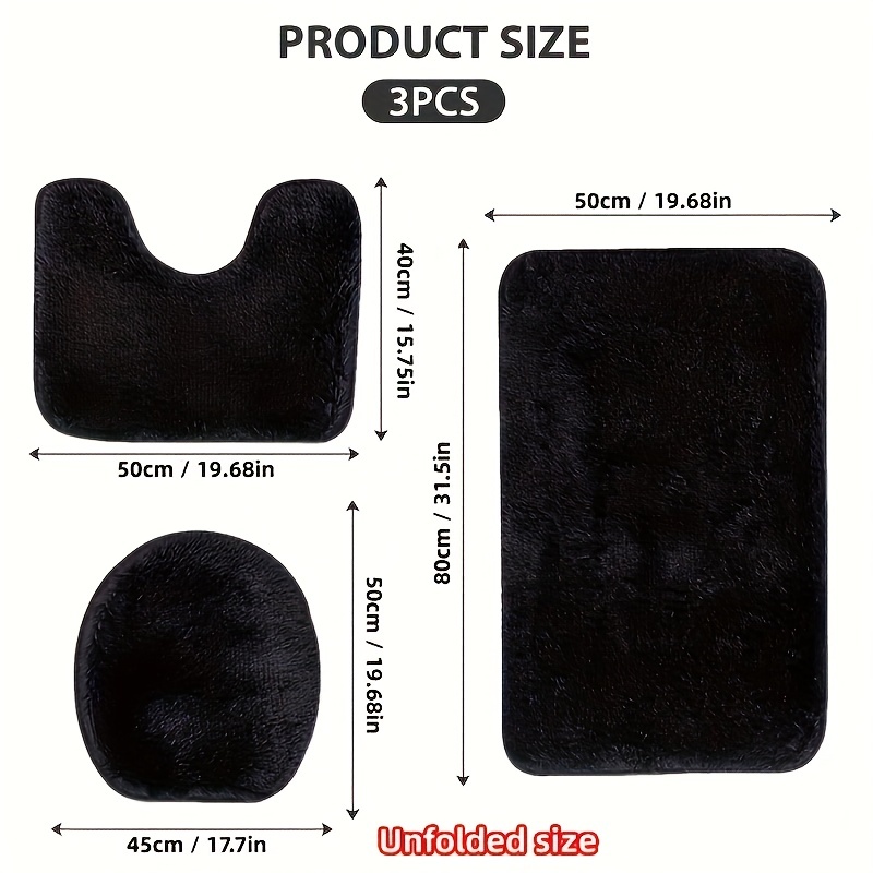 Bathroom Rugs - 2-Piece Memory Foam Bath Mats with Microfiber Top