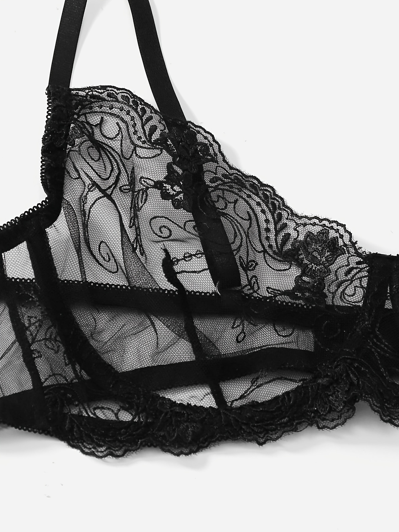 Venda Bordados mulher erótica roupa interior sensual de lingerie preto  fantasia sutiã com ossos breve conjuntos de bandagem cintura sexy bilizna  conjunto > Mulheres íntimos 