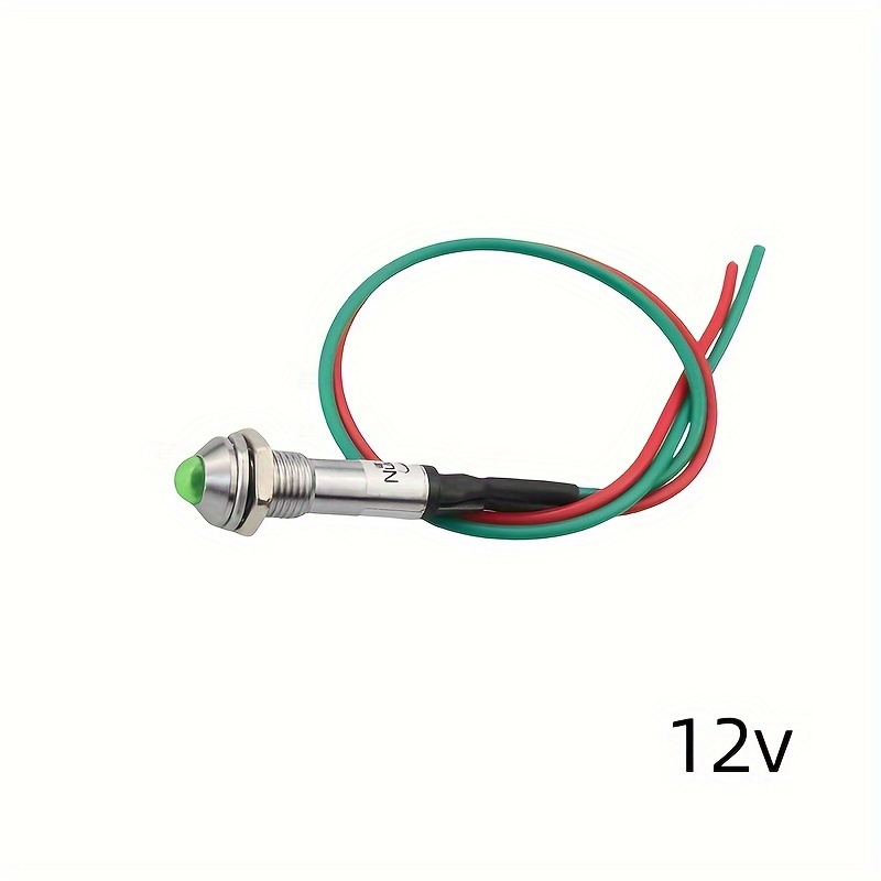 Led Metal Indicator Light 12/24vdc Waterproof Signal Lamp - Temu