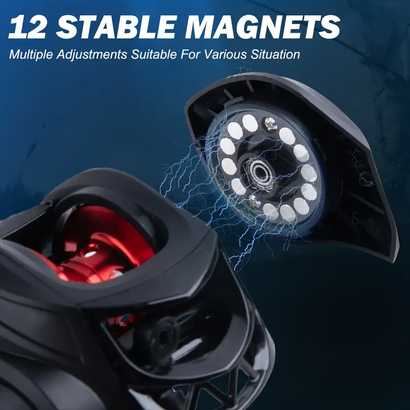 High Performance Lightweight Baitcasting Reel 12 Magnet - Temu