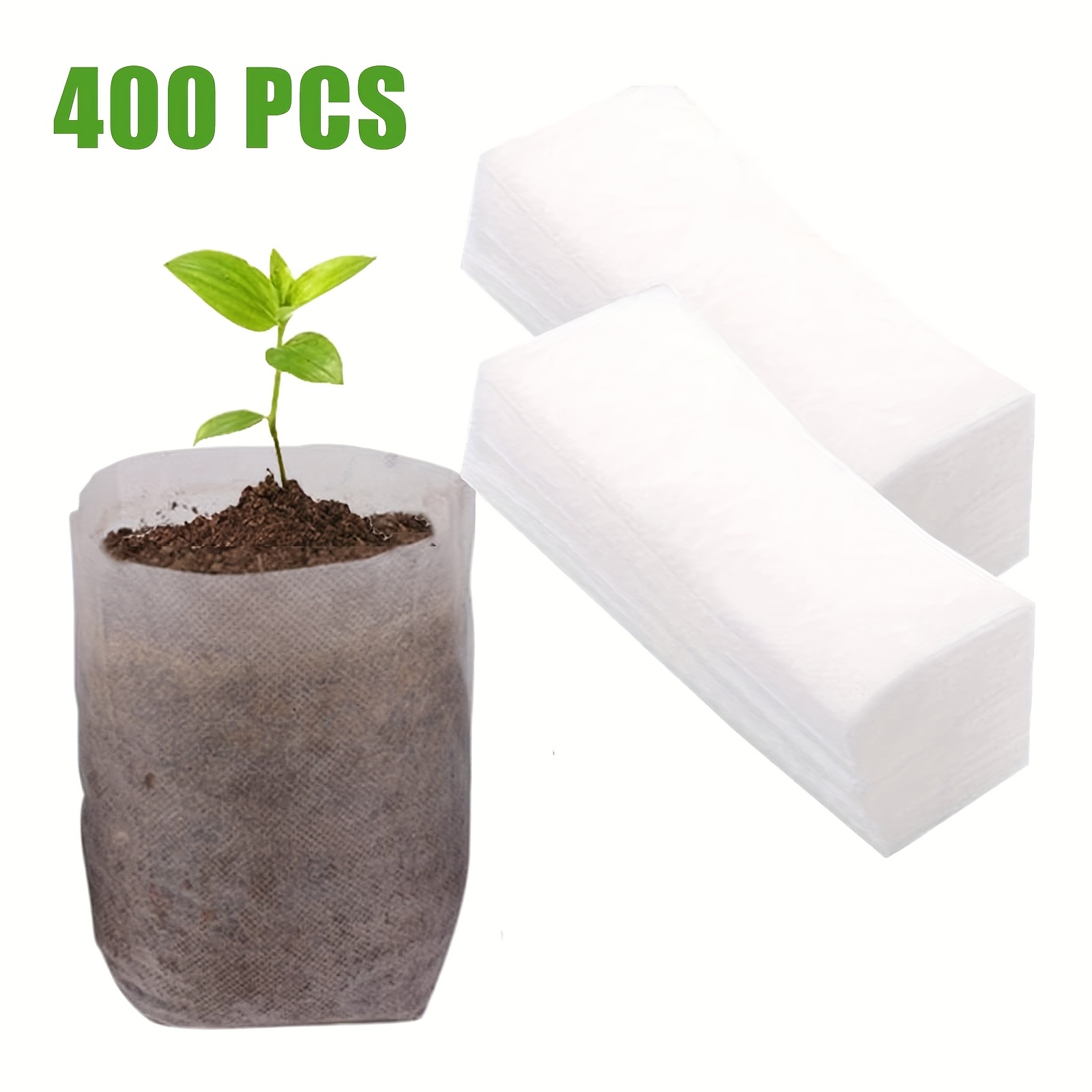 400 Pcs Seeding Bags Small Plant Grow Bags Non-Woven Seedling Raising Pots  Gardening Supply For Home Garden - AliExpress