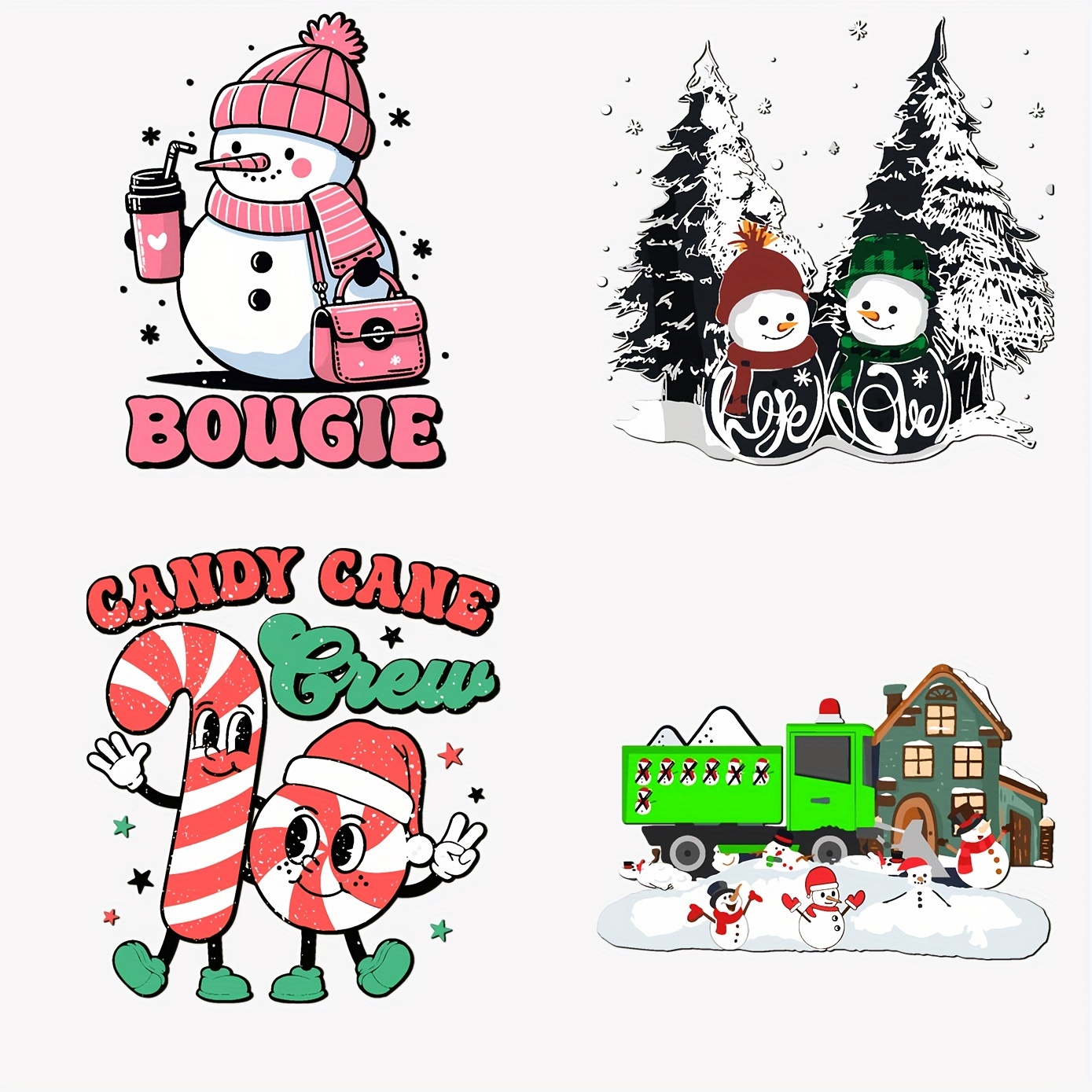 Christmas Heat Transfer Vinyls Funny Grinches Cute Cartoon Christmas Iron  on Transfers Iron on Stickers Patches 2023 Winter Xmas for T-Shirt Clothing