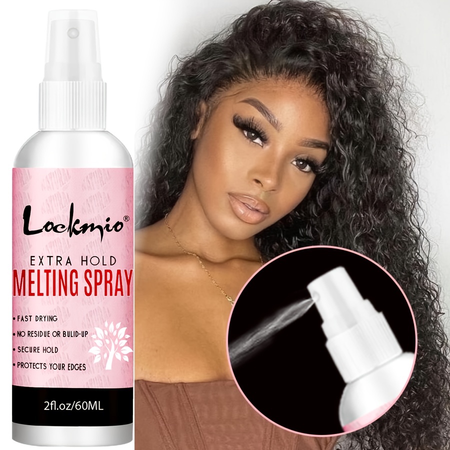 Brzeaf Lace Melting Spray and Wig Band(120ml), Glue-Less Hair Adhesive for Wigs, Extreme Hold, Melting Spray for Lace Wigs, Natural Finishing Hold