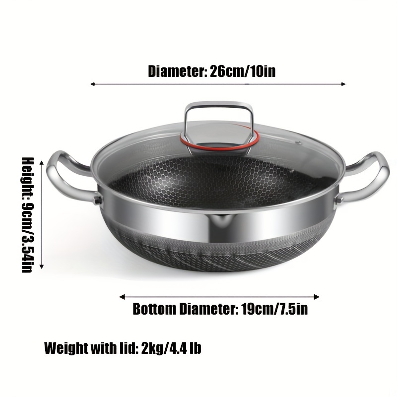 Cook N Home 12-Inch Fry Pan/Saute/Skillet with Non-Stick Induction Com