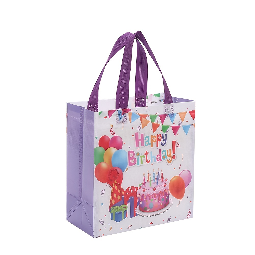 4 Bolsas Regalo Cumpleaños 23*22*11cm Asas Compras Fiestas - Temu