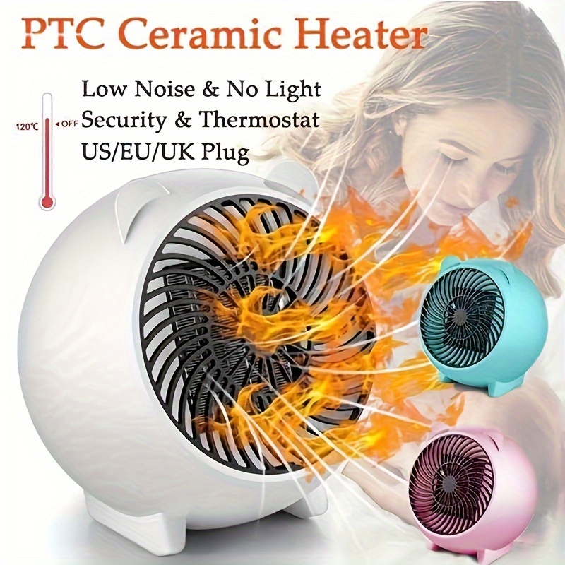 Portable Electric Space Heater With Thermostat Safe And - Temu